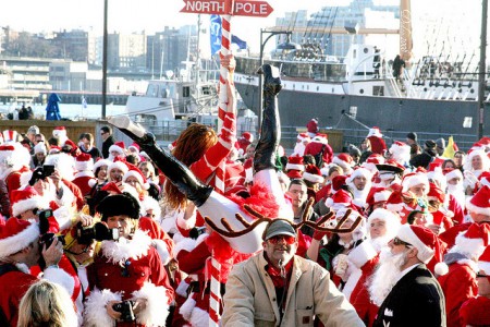 SantaCon in New York City SantaCon in New York City
